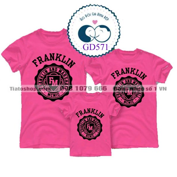 Mẫu áo gia đình in Franklin