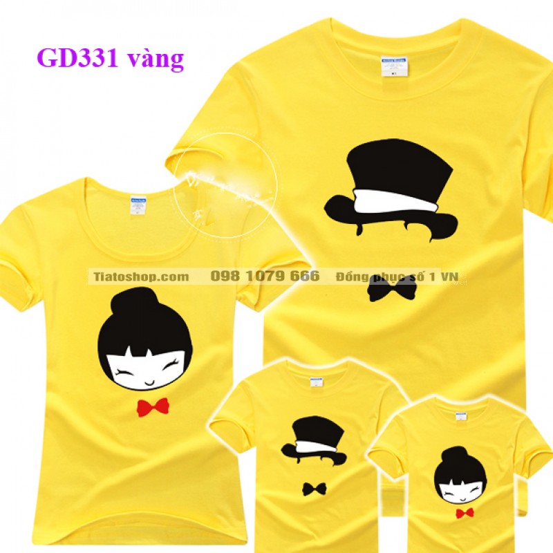 Áo gia đình mầu vàng