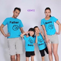 Áo gia đình màu xanh
