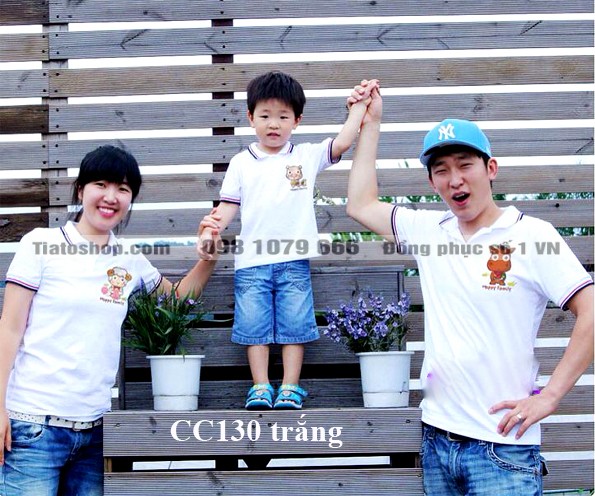 Đồng phục áo gia đình có cổ 2016-2017