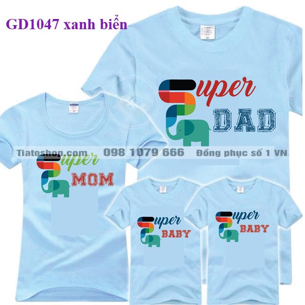 Đồng phục áo gia đình mùa hè ngộ nghĩnh