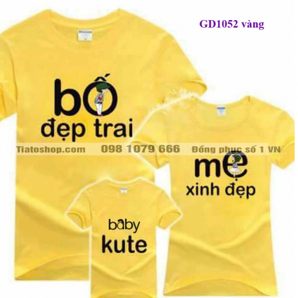 Mẫu áo Bố đẹp trai, mẹ xinh gái