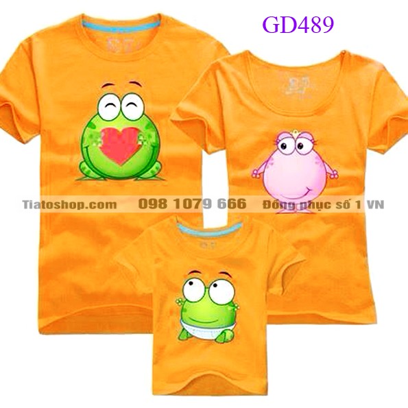 Áo gia đình màu cam