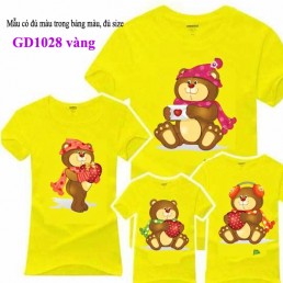 Đồng phục gia đình nhà gấu mầu vàng