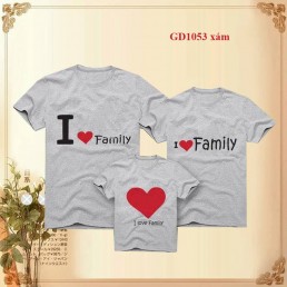 Đồng phục gia đình I Love Family