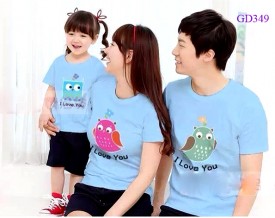 Áo gia đình màu xanh ngọc