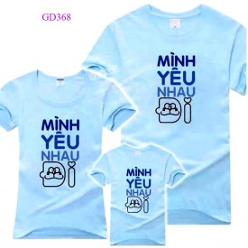 Đồng phục gia đình đi biển xanh ngọc