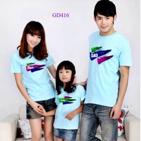 Bộ áo gia đình xanh ngọc bích