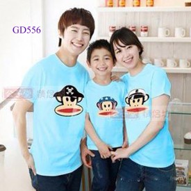 Áo gia đình mầu xanh